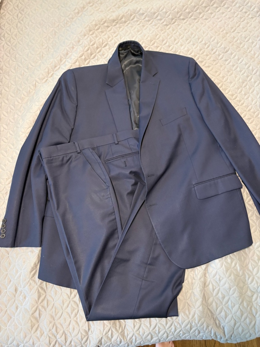 Ralph Lauren Men’s 2 Piece Navy Blue Suit Jacket 50R and Pants 42Wx30L